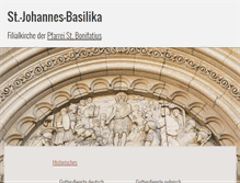 Tablet Screenshot of johannes-basilika.de